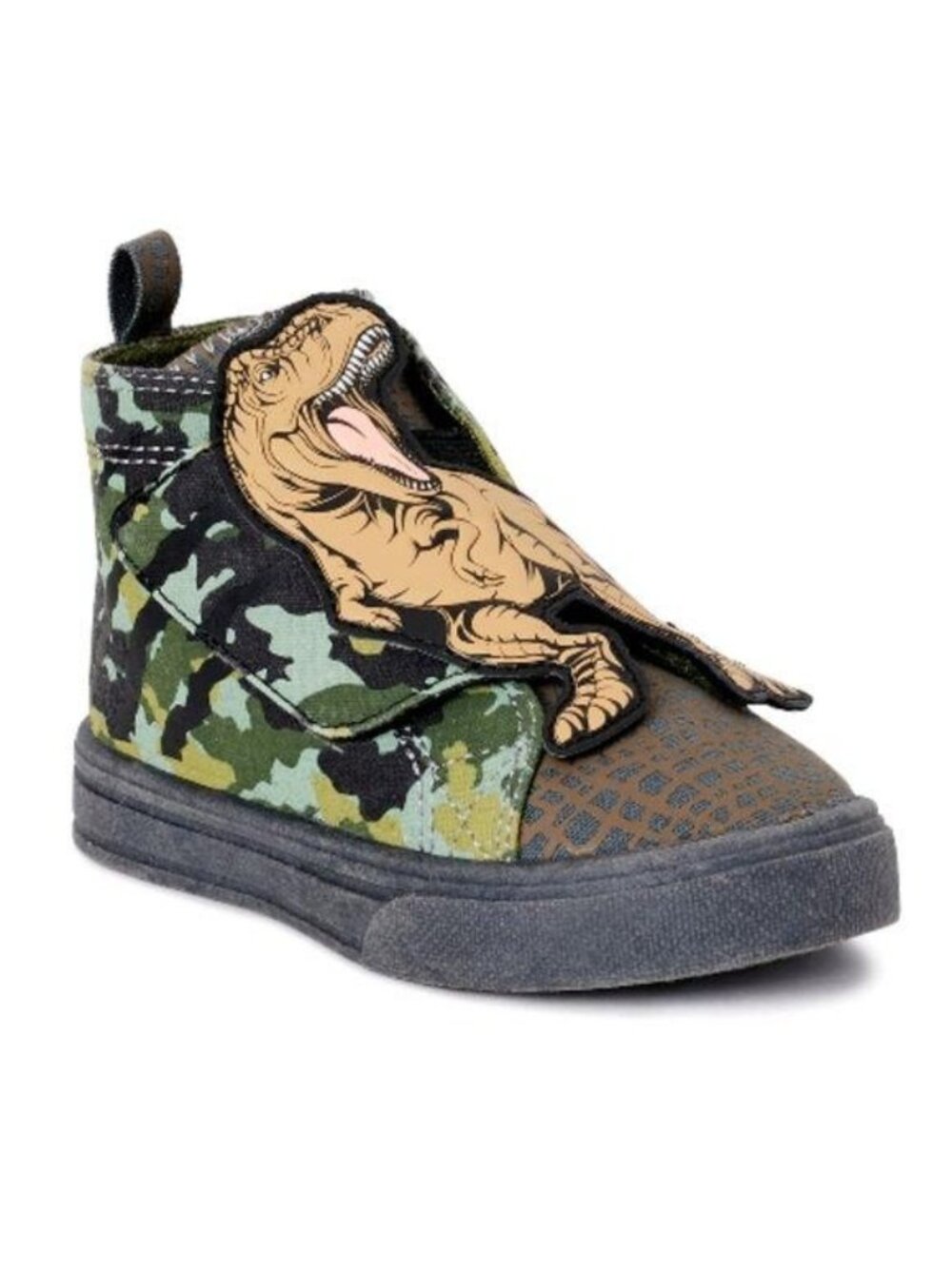Dinosaur Kids Size 12 Shoes Jungle Camo T-Rex 3D Boys Sneakers Non-Marking Sole